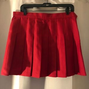 Brand new Red American Apparel Pleated Skirt